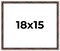 18x15 Bamboo Picture Frame with UV-Resistant Acrylic & Acid Free Backing, Available in 4 Finishes - Brown, Black, Gold, and Natural